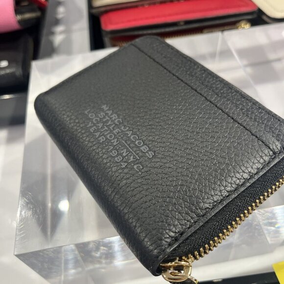 NWT Marc Jacobs LEATHER ZIP AROUND WALLET S134L01RE22 BLACK - Picture 9 of 12
